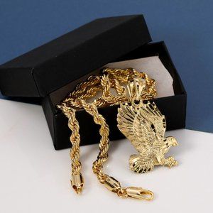 14k Gold Eagle 20" Necklace